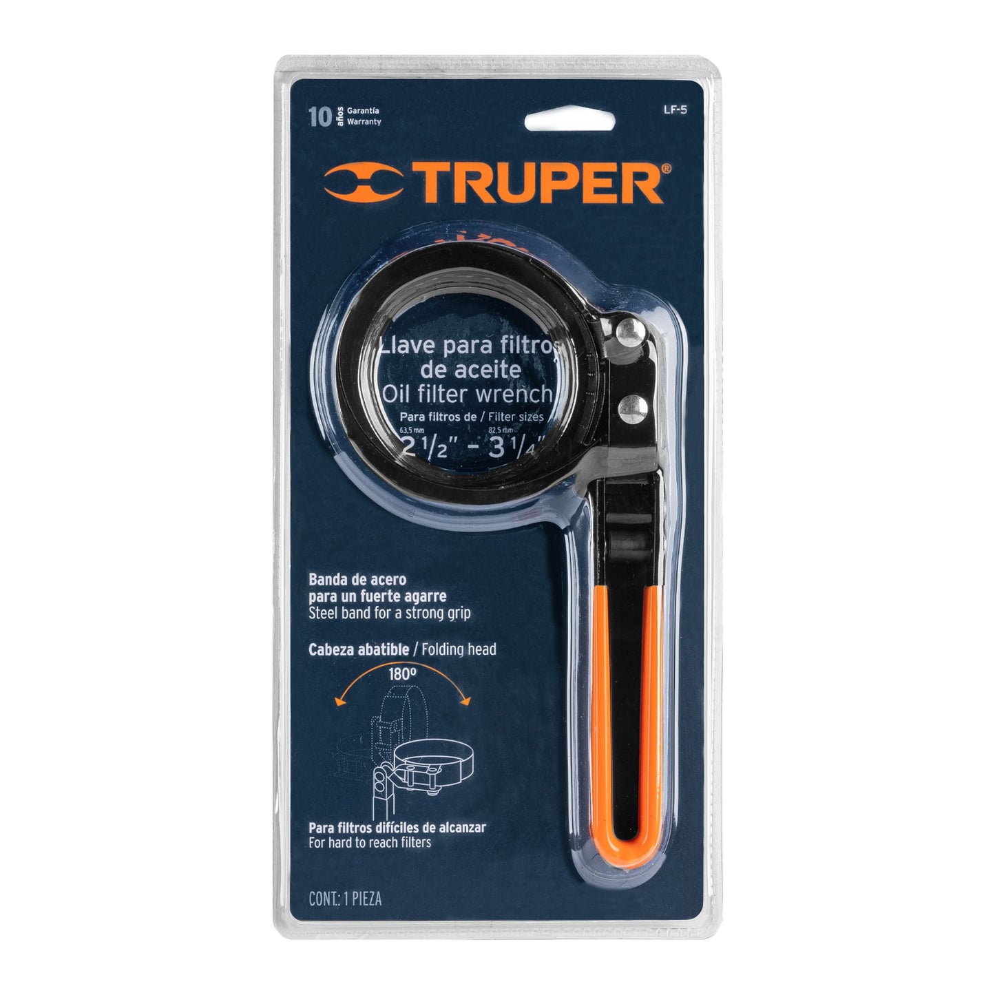 LLAVE DE BANDA METALICA PARA FILTROS DE ACEITE TRUPER 3 1/4- 21/2.