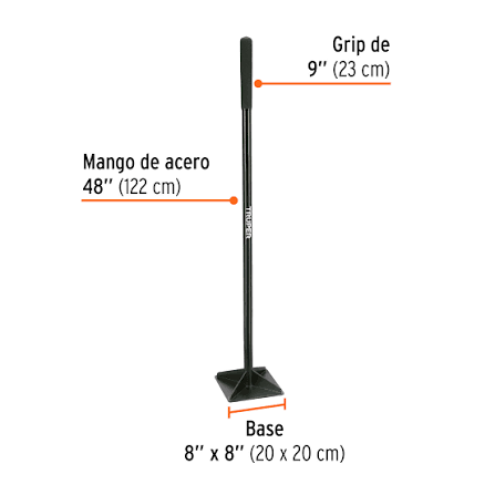 PISON 8X8 CON MANGO DE ACERO DE 48 DE 5 KG TRUPER.