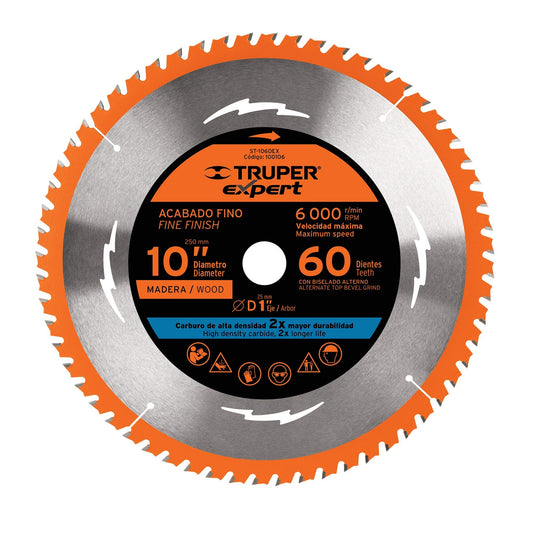 DISCO DE SIERRA 10" PARA MADERA TRUPER