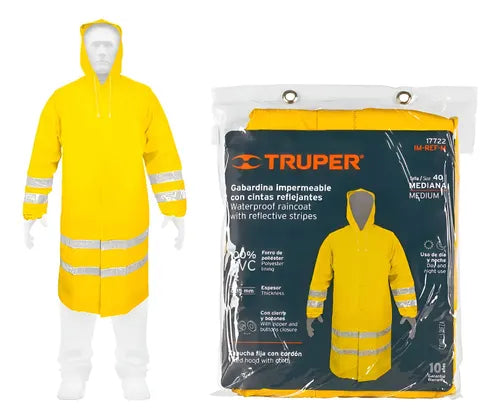 GABARDINA CON REFLEJANTE  MEDIANA TRUPER