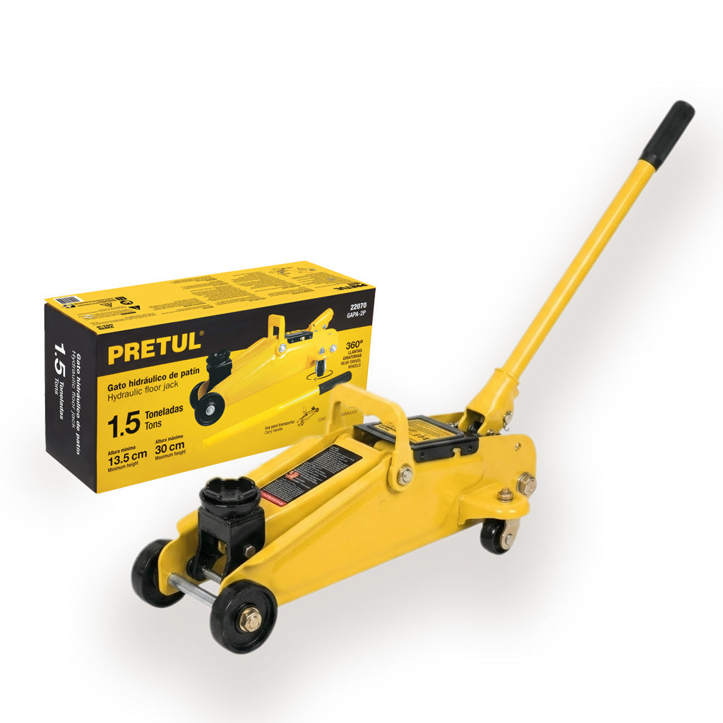 GATO HIDRAULICO DE PATIN 1.5T-32 MOVIMIENTOS, PRETUL